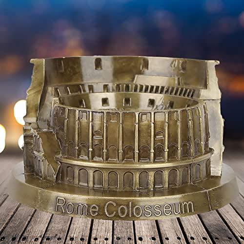 Vintage Rome Colosseum Model, Metalen ambachten Ornamenten, Miniatuur Romeinse Colosseum Kunst Ambacht Office Home Bureaublad Decor 3