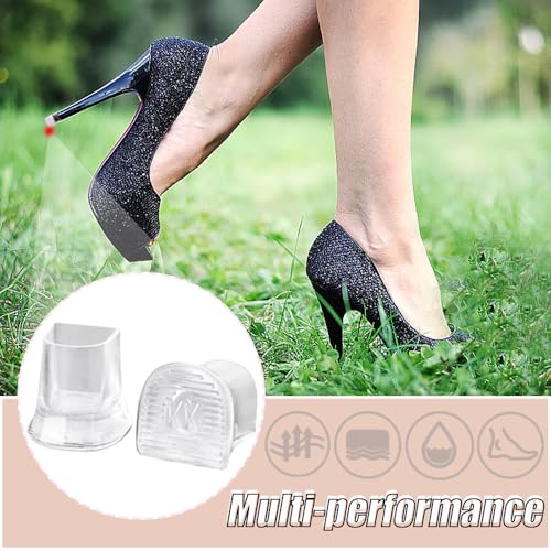 10 paar hoge hakbeschermers onderscheidende maten hakkaarten schoenen hielvervangende antislip anti-geluid stiletto hiel stoppers covers voor hoge hakken buiten bruiloft evenement formele 4