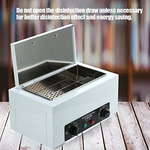 Sterilizer, droge hitte Sterilizer Hoge temperatuur Sterilizer Hot Air Sterilizer Sterilizer Desinfectie Cosmetics Nagelvoetverzorging 300W met Certificaat, 31 * 18 * 15cm 3