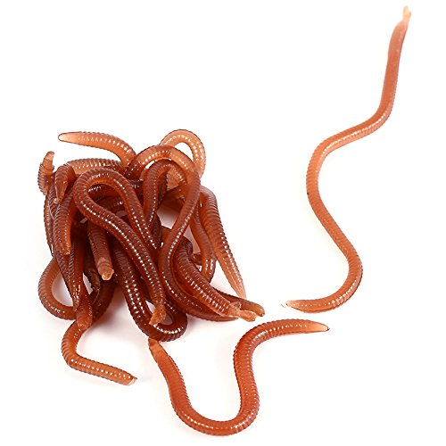 Perch, nep vissen Wormen, Lobwormen voor het vissen, nep voor vissen, visgerei,Vissen Plastic Wormen 10cm gevormd Fishy geur zacht vissen Lure Bait met doos voor