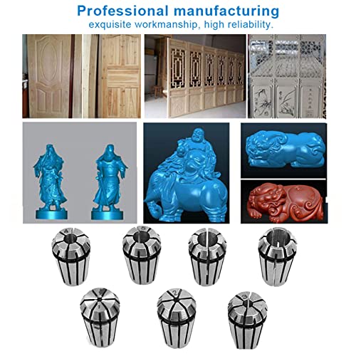 7PCS ER11 1,7 Mm Spring, ER11 Spring Collet, Spring Collet Set 5 Mm Er 11.5 Mm Collet Collet Collet Set ER11 5 Mm Motor Shaft houder uitbreiding Rod Malen draaibank gereedschap voor CNC Graveren 4