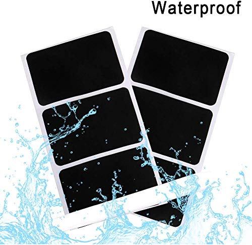 Verpakking van 150 Zelf-Adhesive Labels Set, Herbruikbaar voor Keuken, Organiseren met Liquid Chalk Markers, Verwijderbaar Chalkboard Label voor het decoreren van uw keuken, Opslag