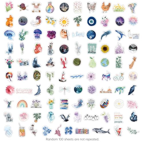 Zeedieren Sticker Set voor tieners Volwassenen 100 stuks Waterdichte Vinyl Stickers voor Auto, Motorfiets, Fiets, Skateboard, Snowboard, Bagage, Laptop, Koffer, Helm, Motorfiets, Computer 3