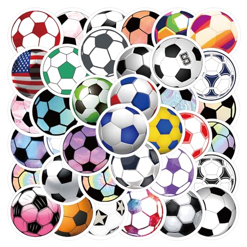 Voetbal Sticker Set, 50 stuks, Waterdichte Vinyl Stickers voor auto, Motorfiets, Fiets, Skateboard, Snowboard, Bagage, Laptop, Koffer, Helm, Motorfiets, Computer 5