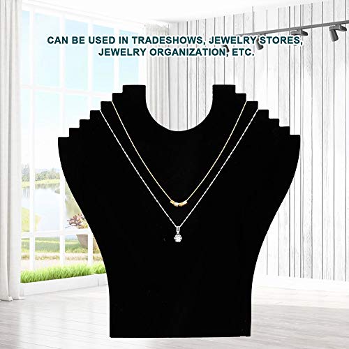 Sieraden Bust ketting hanger ketting Display Stand Flannel sieraden houder Rack zwart 24 X 23 Cm, standaard, Modern 4