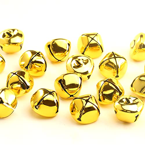 Kerstboom Decoratie 60 stuks Kerstboom Anger Bell Klemmen 30 mm voor Kerstmis, Kerstboom (Goud) 3