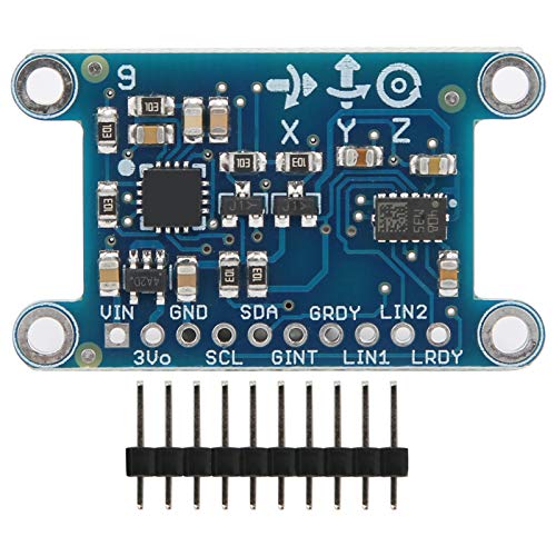 IMU Sensor Module, 9DOF sensormodule met Pins 3-Axis Gyroscoop + Acceleratie + Magnetische Veldbord 3-5V Set, voor Elektronische Onderdelen Industriële Elektrische
