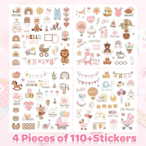 4 stukken baby foto album stickers baby album betoverende bruine stickers baby stickers foto album DIY kinder stickers doop foto album kalender scrapbooking stickers feest decoratie 3
