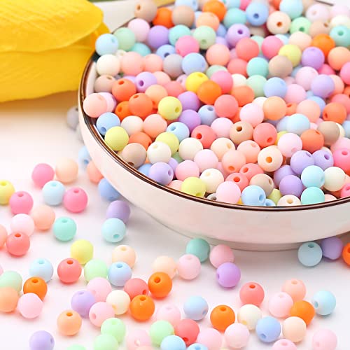 Kralen voor Strijkende Acryl kralen Multicolor ronde Craft Kralen voor armbanden sieraden 6mm 5