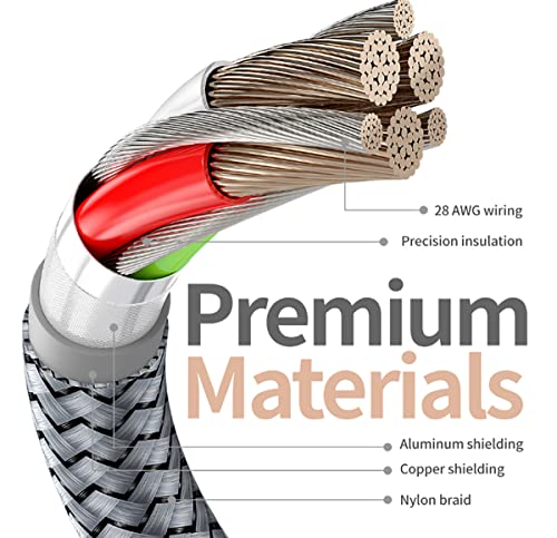 USB Extension Cable, 2 Pack USB 3.0 USB A Male to USB A Female, Nylon, for Card Reader, Keyboard, Printer, etc. 1 x 50 cm grijs en 1 x 1 m zwart 3