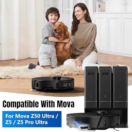 13 stuks vervanging Kit voor Moca Z50 Ultra/Z5/Z5 Pro Ultra Robot Stofzuiger, Accessoires Onderdelen 1 Roller Mop 4 Zijborstel 4 HEPA Filter 4 Stofzak