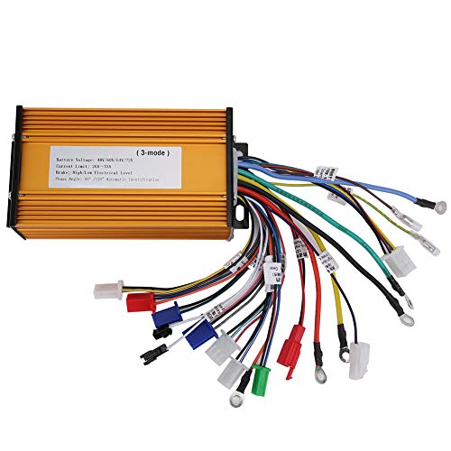 E-Bike Borstelloze Snelheid Motor Controller 12 Tube Drie-Mode Sinusoïde voor elektrische Scooter 48V 60V 64V 72V 1000W-1500W Fietsborstelloze controller Kit
