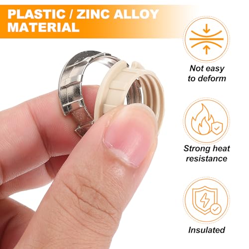 G9 Lamphouder Ringen, Verpakking van 16, Parasol houder, Adapter, Legering Ring, Omvormer, Lamphouder voor G9 Keramische Lamp Socket, Zilver/Wit 3