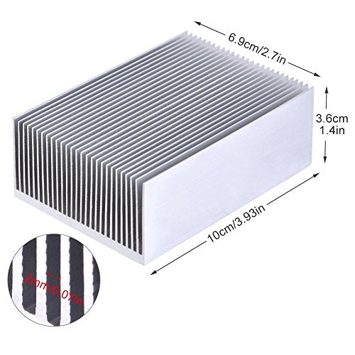 1pc Aluminium Heatsink Heat Sink Koeling voor Led versterker Transistor IC Module High Power Transistor Semiconductor Devices