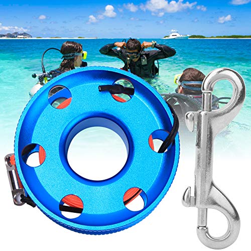 Duiken Cord Spool duikgereedschap Spool Roestvrij staal duiken Finger Spool Spool Onderwater Snorkel accessoire met lijn voor duikers blauw 5