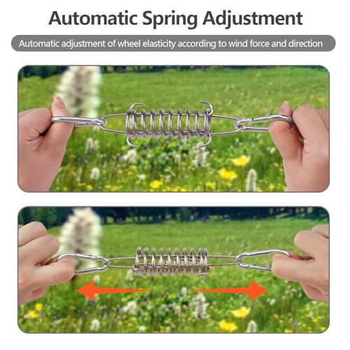Pak van 4 Springs, Zonzeil met 8 Carabiner Hooks, Roestvrij stalen Springs, Springs, Springs, Springs, Springs, Springs, Zonzeil, Springs met Hooks voor Camping 4