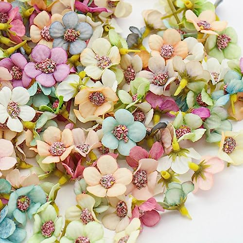 100 st Artificial Daisy Flower Heads Small Silk Daisy Flowers Multicolor Faux Flowers Heads for DIY Wreath Craft Party 3