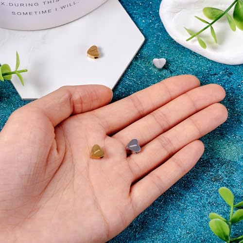 4st Stainless Steel Alphabet Kralen Klinker Initial Letter I Losse kralen Pony Heart Craft Kralen voor vriendschap armband ketting oorbellen sieraden maken 5