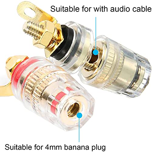 8Pcs 4mm Banana Plug Connection Pole Speaker Terminal Versterker Connector voor luidspreker Pole Clamp, HiFi Boxen, Versterkers, AV Ontvanger, Eindniveaus