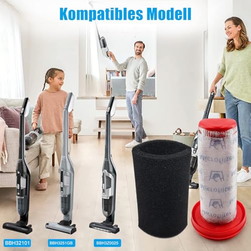 Verpakking van 3 vervangende filters voor Flexxxo accu stofzuiger Bosch 25.2 V nr. 12026520