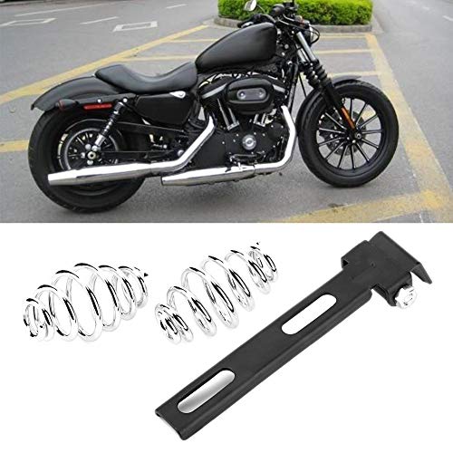 Motorzadelhouder, Roestvrij staal, Zadelveren, Houder Set, Geschikt voor Bobber (Zwart) 3