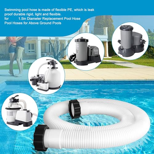 1,5 inch diameter Vervangingsslang voor zwembadpomp, grondpompslang voor zwembadslangen voor filterpompen, zandpomp en zoutwatersysteemaccessoire (1,5m) 3