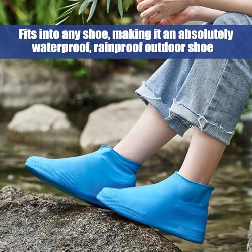 Schoenhoes, waterdicht, 3 Pairs Silicone Overschoenen, Non-Slip Herbruikbaar voor Outdoor, Regen, Snow, Muddy Road, EU Shoe Size (38-46) 4