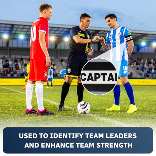 Classic Captain's Armband,Football Captain's Armband,Training Unisex-Jeugd Captain Armbanden, voor Volwassenen en Jeugd Elastische Sport Armband, Beschikbaar voor voetbaltraining 4