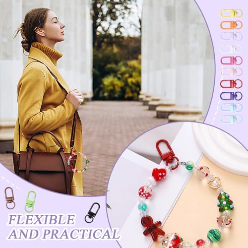 52 st. Kleurrijke Premium Metal Swivel Lobster Claw Clasps Lanyard Swivel Snap Hooks Heavy Duty Metal Lanyard Clips voor Zak Keychains Connector sieraden maken DIY Crafts 5