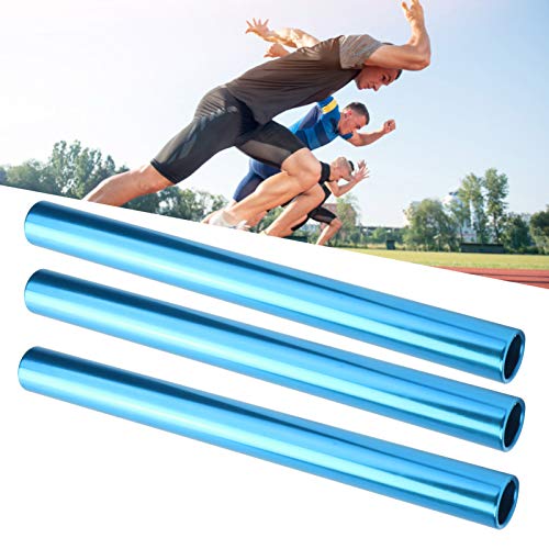 Relay Race Baton, 3Pcs Aluminium Track en Field Relay Baton Sports Relay Race Baton Track and Field Sprint Match Batons (Blue) Athletics