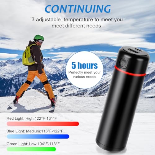 Oplaadbare handwarmer 50.000 mAh Power Bank Handwarmer Herbruikbare elektrische USB draagbare elektrische handwarmer met 3 warmteniveaus 3