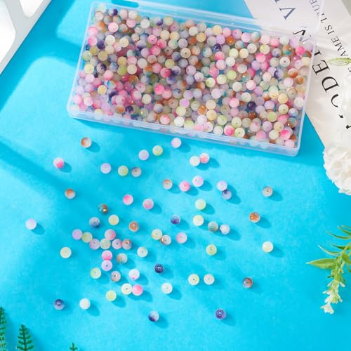 540st matglas kralen: 6mm ronde multicolor kristal kralen voor sieraden maken 3