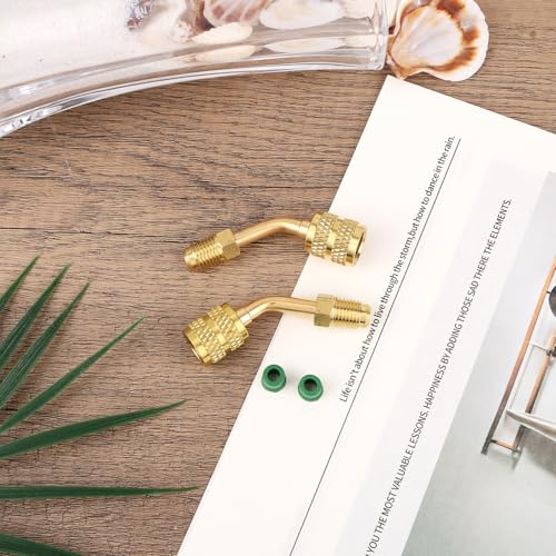 R410a Adapter voor Mini Split Systems, 5/16" Vrouw tot 1/4" Man conische verbinding met noot voor airconditioningkoeling en HVAC onderhoud 3