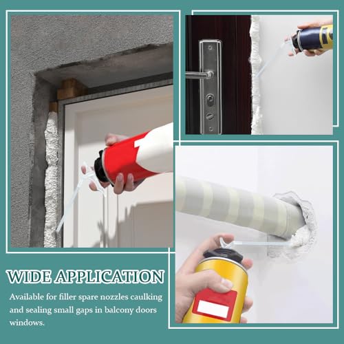 20 st Expanding Foam Nozzle, Replacement Spray Foam, Replacement Tube for DIY Spray Foam for Filler Reserve nozzles, Caulking en Sealing Kleine openingen in 4