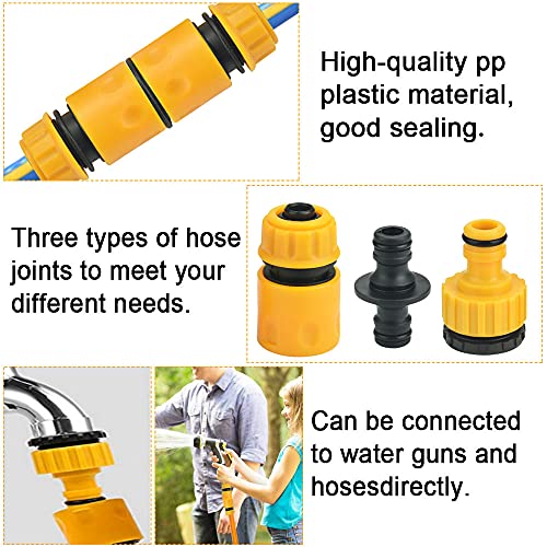 20 st tuin slang connector set,10 slang eind connector5 dubbele mannelijke slang connector extender, 5st 2 in-1 kunststof tuin slang kraan connector draadkraan adapter voor 3