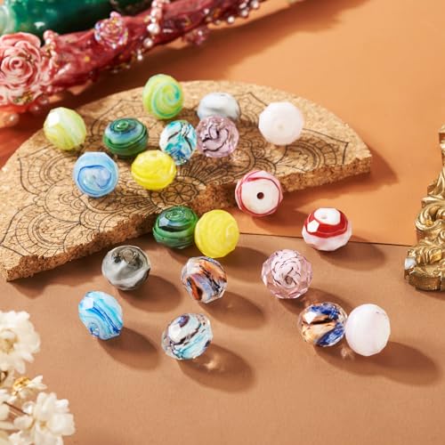 20 st. Rondelle Handgemaakte Lampwerk Kralen Facet Kleurrijke Lampwerk Kralen Rondelle Spacer Kralen voor DIY ketting armband Crafting sieraden maken 3