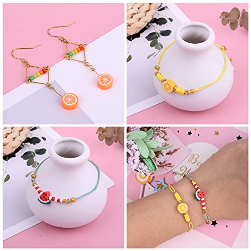 50 st Polymer klei kralen gemengd fruit thema zachte pot kralen voor sieraden maken ketting armbanden gat: 1.5mm 4
