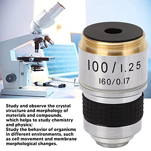 100X Microscope lens RMS-formaat Val Resistent Professionele Lens Vervanging voor de meeste professionele biologische microscopen 3