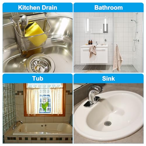 Siliconen Vloer Drain Anti-Odor Mat, 2st/1 Set Douche Drain Stopper Vierkante Siliconen Vloer Drain Hoes voor Keuken Badkamer, White Grey 5