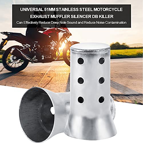 Universele 51mm RVS motordemper geluiddemper insert Silencers 5