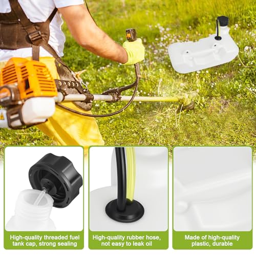 Brandstoftank van diverse gras Trimmer Brush Cutter Hedge Trimmer CG430 520 43CC 52CC 47CC, Brandstoftank met Brandstofpijp en Cover (White) 3