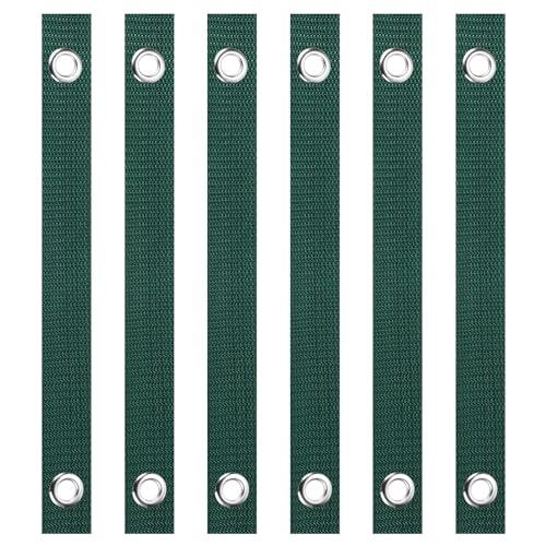 16 Inch Stake Boom Ties, 6 Pack Boom Ondersteuning Posts, Boom Straightening Ties met Grommets voor nieuw geplant recht, groen