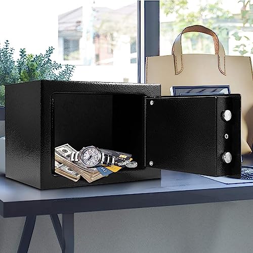 6,4L Stalen wandkluis, muurkluis, documentenkluis, geldkast, stalen kluis, ideaal voor thuis, kantoor, Hotel, 23 x 17 x 17 cm