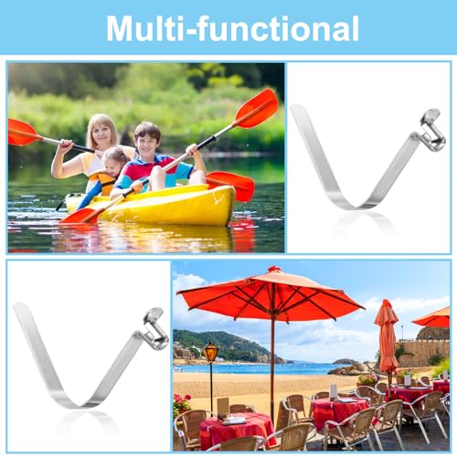 8 x 5,5 mm Kayak Paddle Clips, 10 stuks Staal Tent Polen Clips, V-Shaped Single Pin Push Knop Spring Clips voor het bevestigen van buizen en bars op Camping en Tent 5
