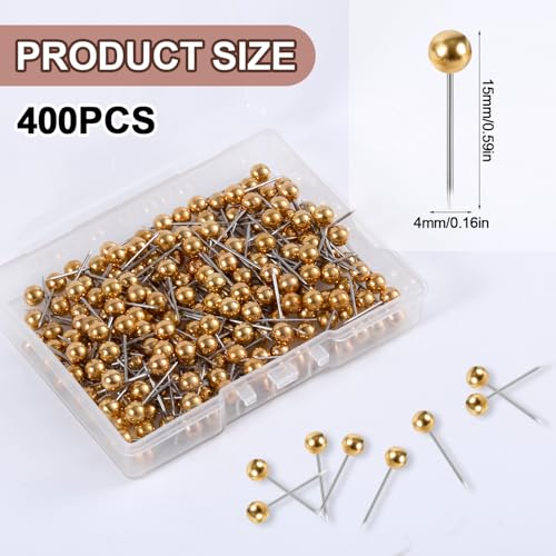 400 st. Druk op Pin Card Pins, Ronde hoofd kaart nagels kleine korte spelden voor reiskaart push Pins Miniatuur voor Cork Board Bulletin Foto Home Office DIY Ambacht