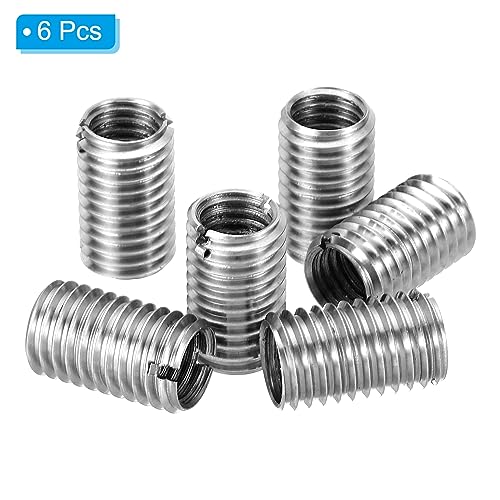 Thread Adapters Nut Reducer Nut Screw Insert, 6 st M12*1.75 Male To M10*1.5 Vrouwelijke Repair Insert Nut Schroef Reducer Conversie Roestvrij staal Fastener 20m m 3