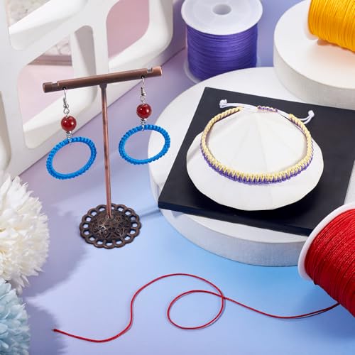 8 rollen 0,8 mm nylon kleding kralen koord sieraden touw voor ketting oorbel armband doe-het-zelf sieraden ambachten maken, 40 m/rol