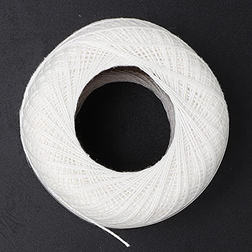 Geassorteerde kleur haak garen Lace lijn katoen hand haak DIY Zomer zijde licht dunne lijn (met een hak) voor Sjaal Sock Cup Mat (6601White)