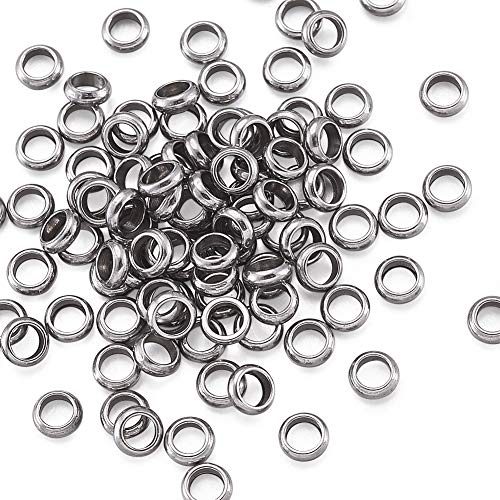 100 st Roestvrij stalen Ring Spacer kralen 4x1,5mm metalen stopper kralen voor ketting armband sieraden maken gat: 2mm