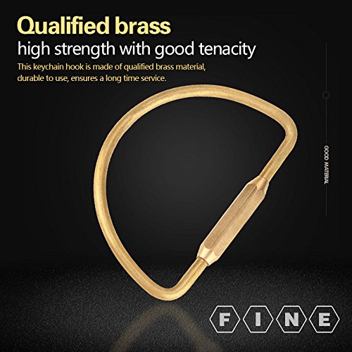 Wal front Solid Messing Karabiner Duurzaam 3 Vorm Messing Bevestiging Karabiner Multi-Kleur voor Berg/Key/Camping Zak 4